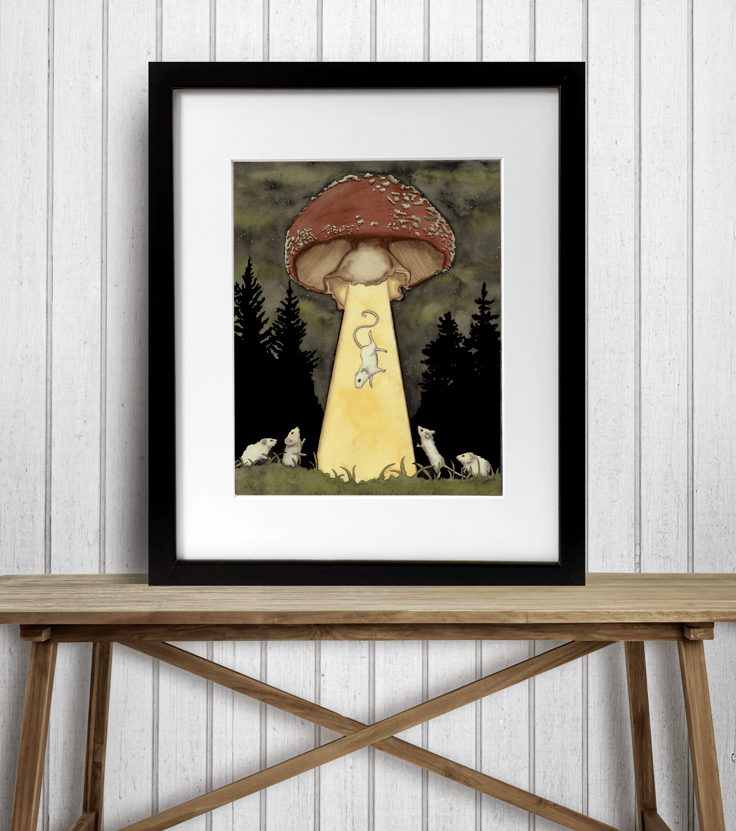 PinkPolish Design Art Prints 8x10 "Abduction" Watercolor Painting: Art Print