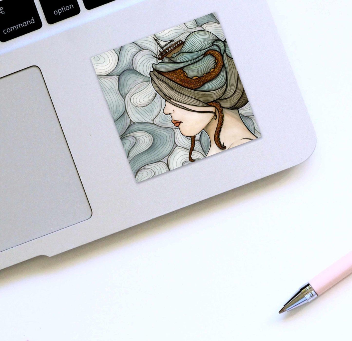 PinkPolish Design Stickers "Adrift" Vinyl Square Sticker