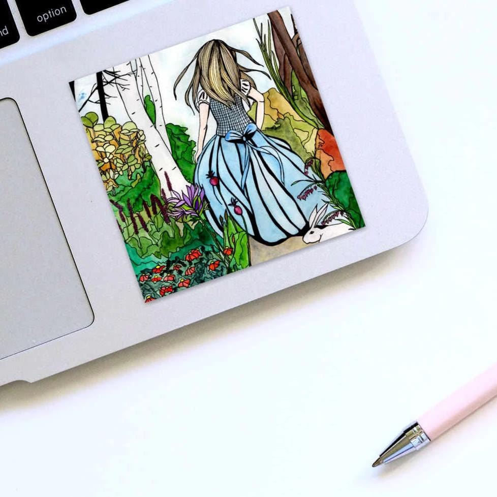 PinkPolish Design Stickers "Alice" Square Vinyl Sticker