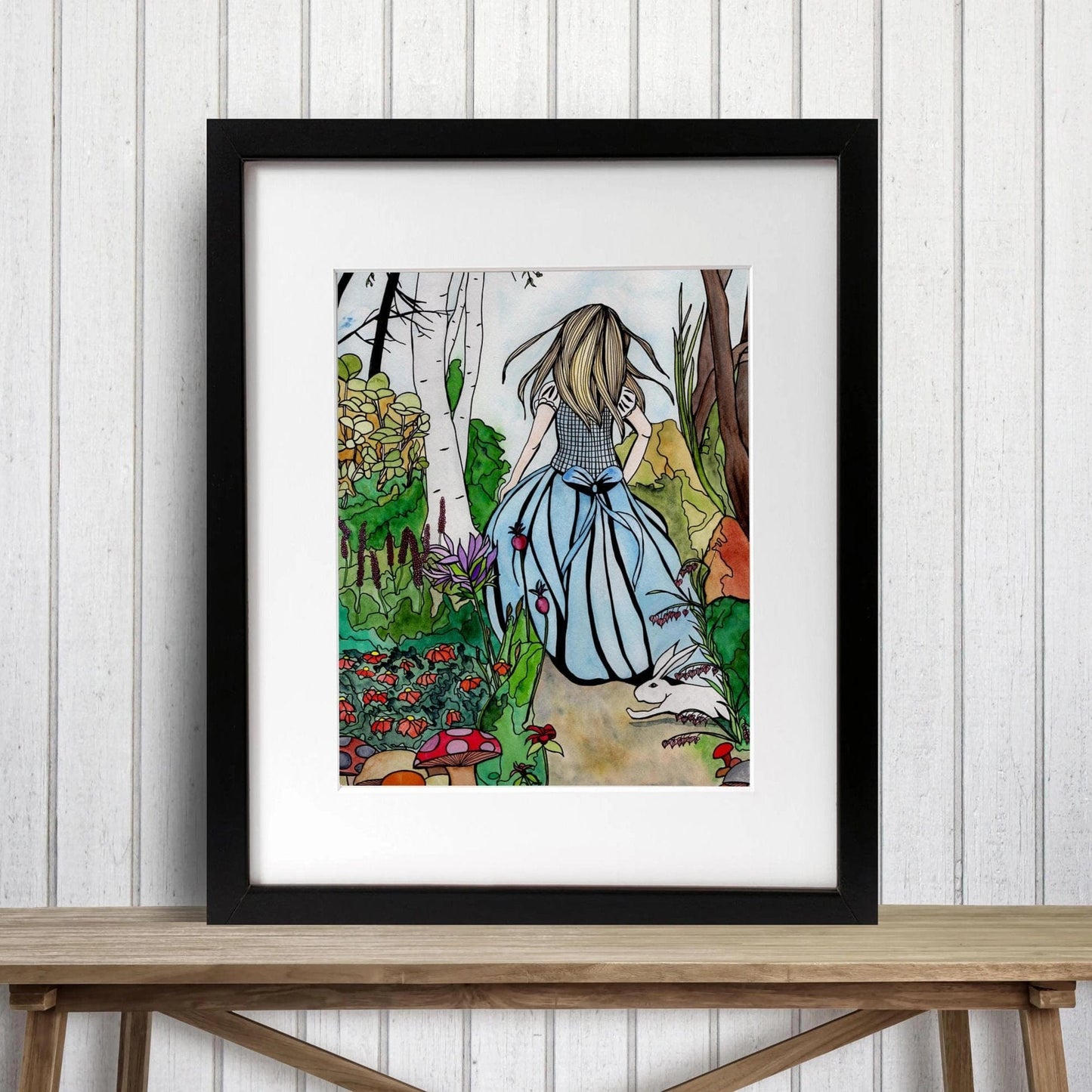 PinkPolish Design Art Prints "Alice" Watercolor Painting: Art Print