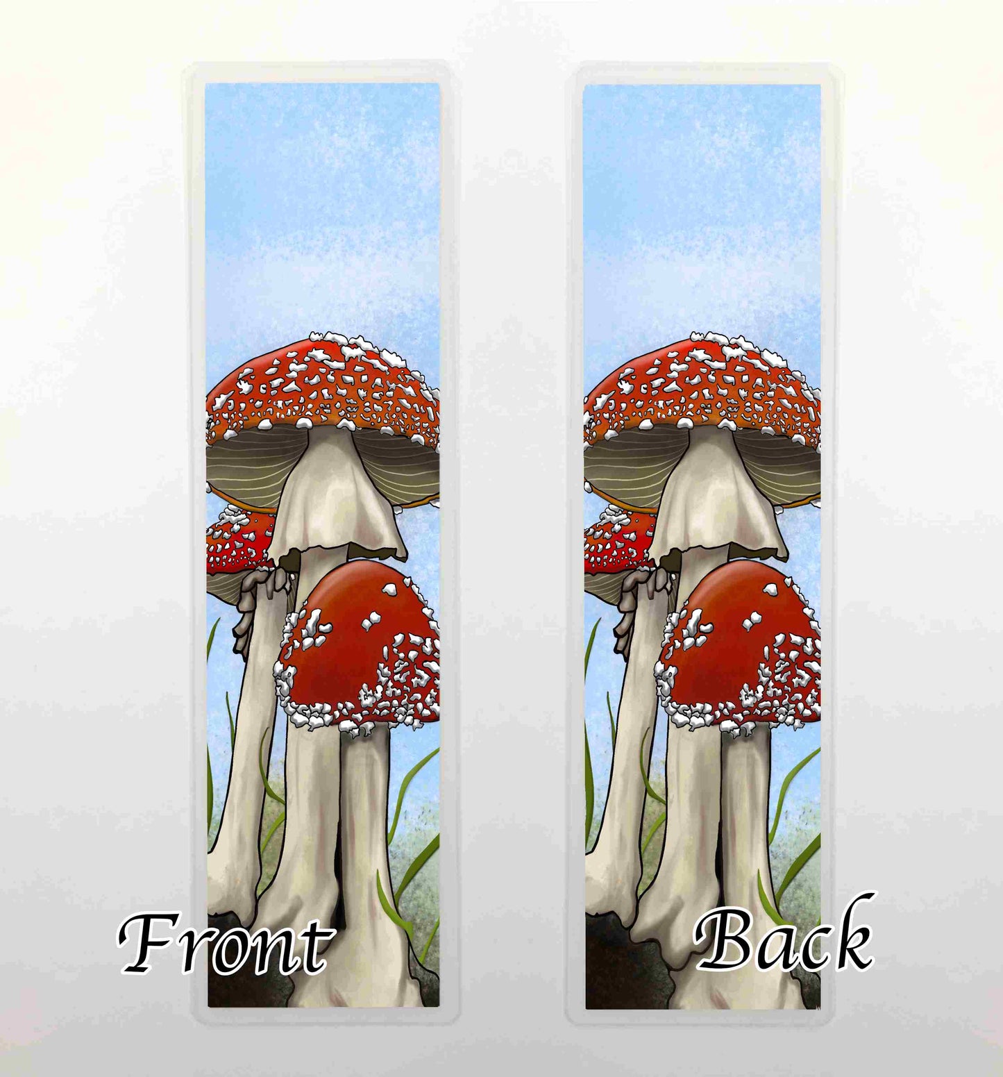 PinkPolish Design Bookmarks "Amanita Mushrooms", 2-Sided Bookmark