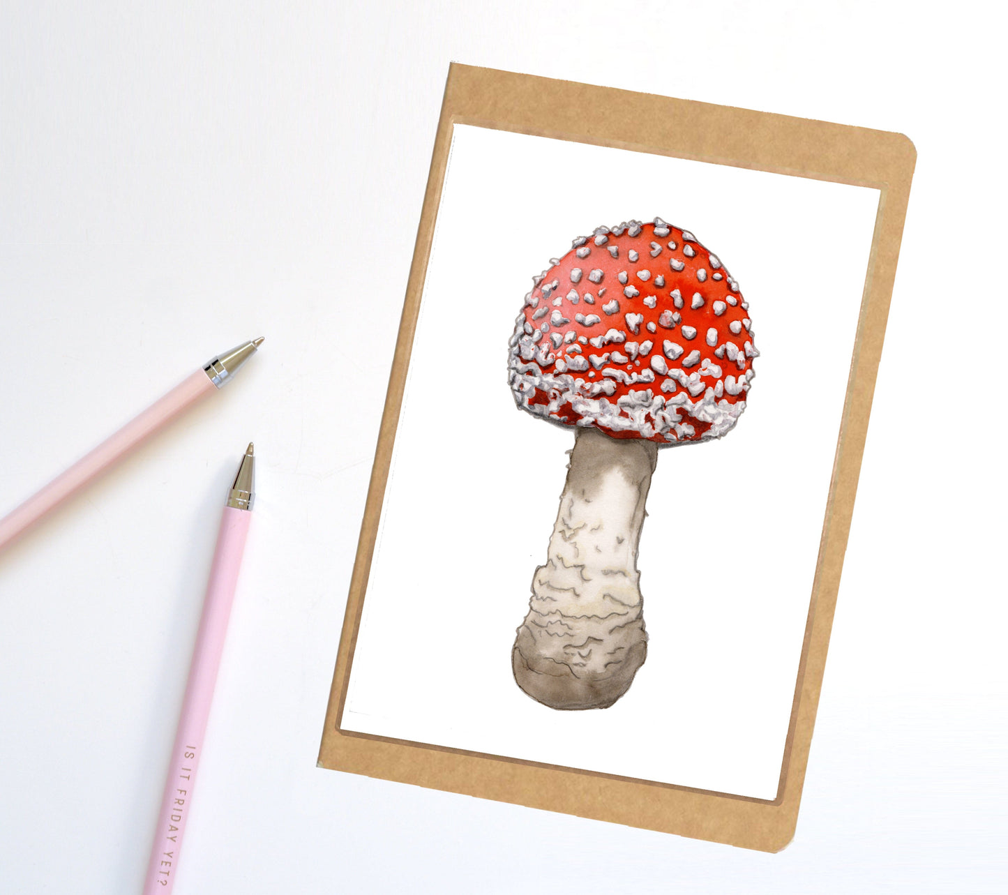PinkPolish Design Notebook "Amanita Perfection" Fungi Inspired Notebook / Sketchbook / Journal