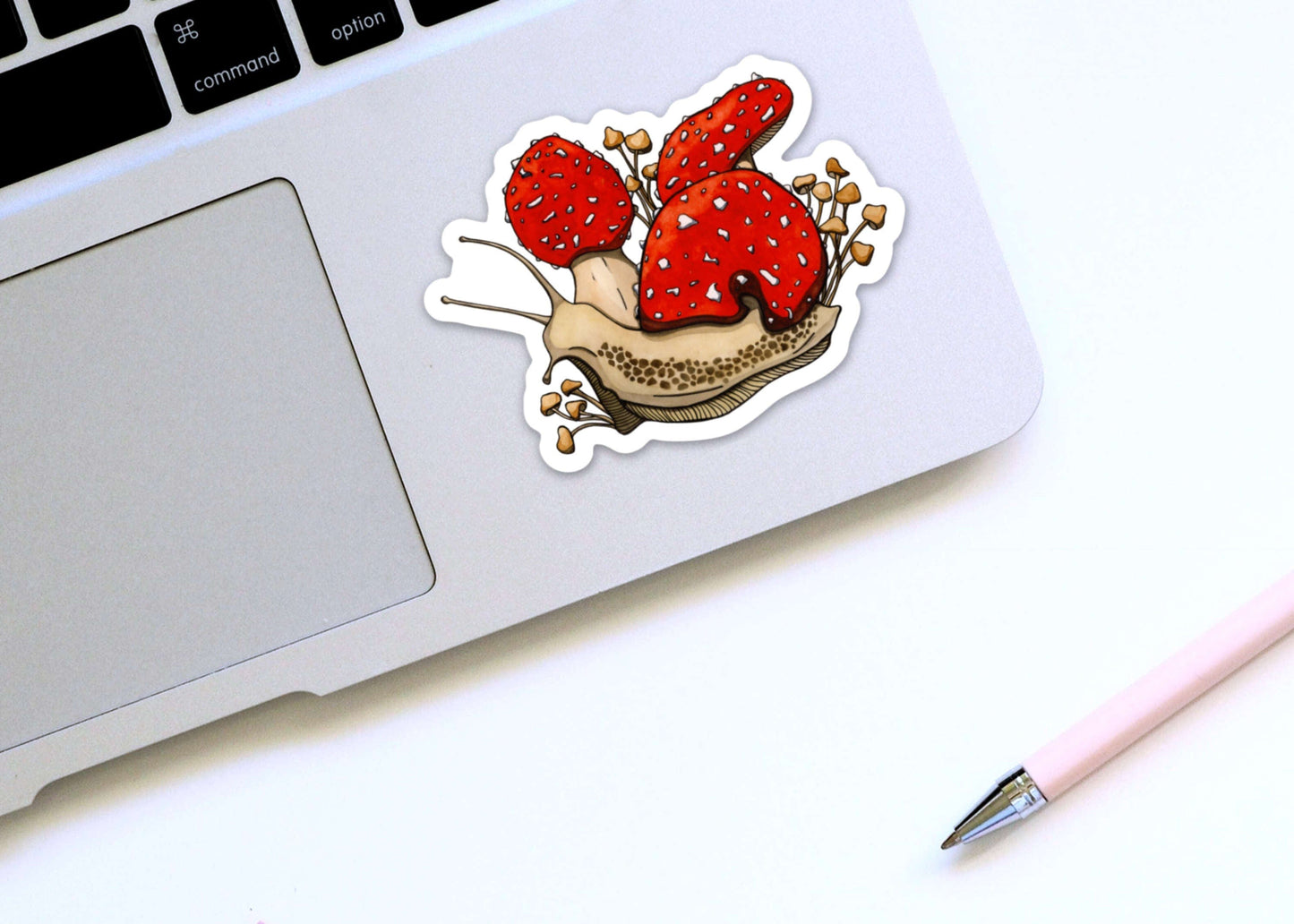 PinkPolish Design Stickers "Amanita Snail" Vinyl Die Cut Sticker