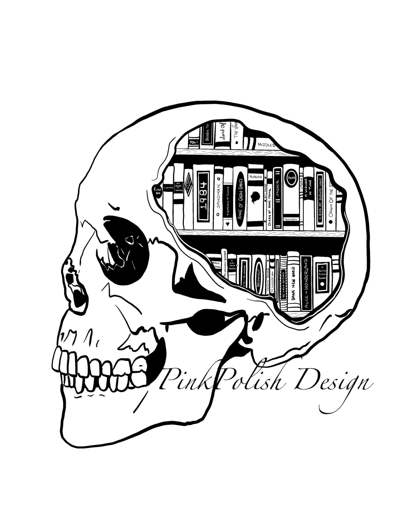 PinkPolish Design Art Prints "Anatomy of a Strong Willed Woman" Digital Drawing: Art Print