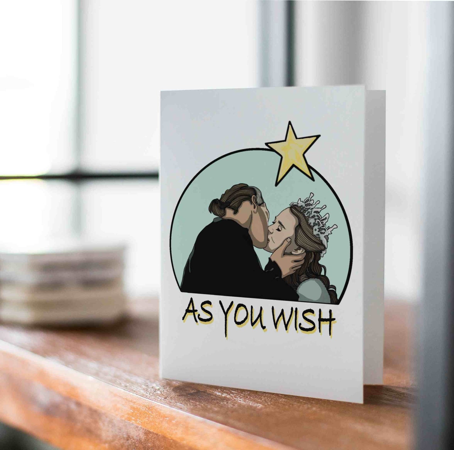 PinkPolish Design Note Cards "As You Wish" Handmade Notecard