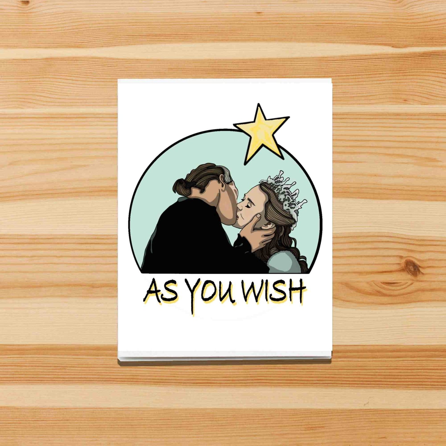 PinkPolish Design Note Cards "As You Wish" Handmade Notecard