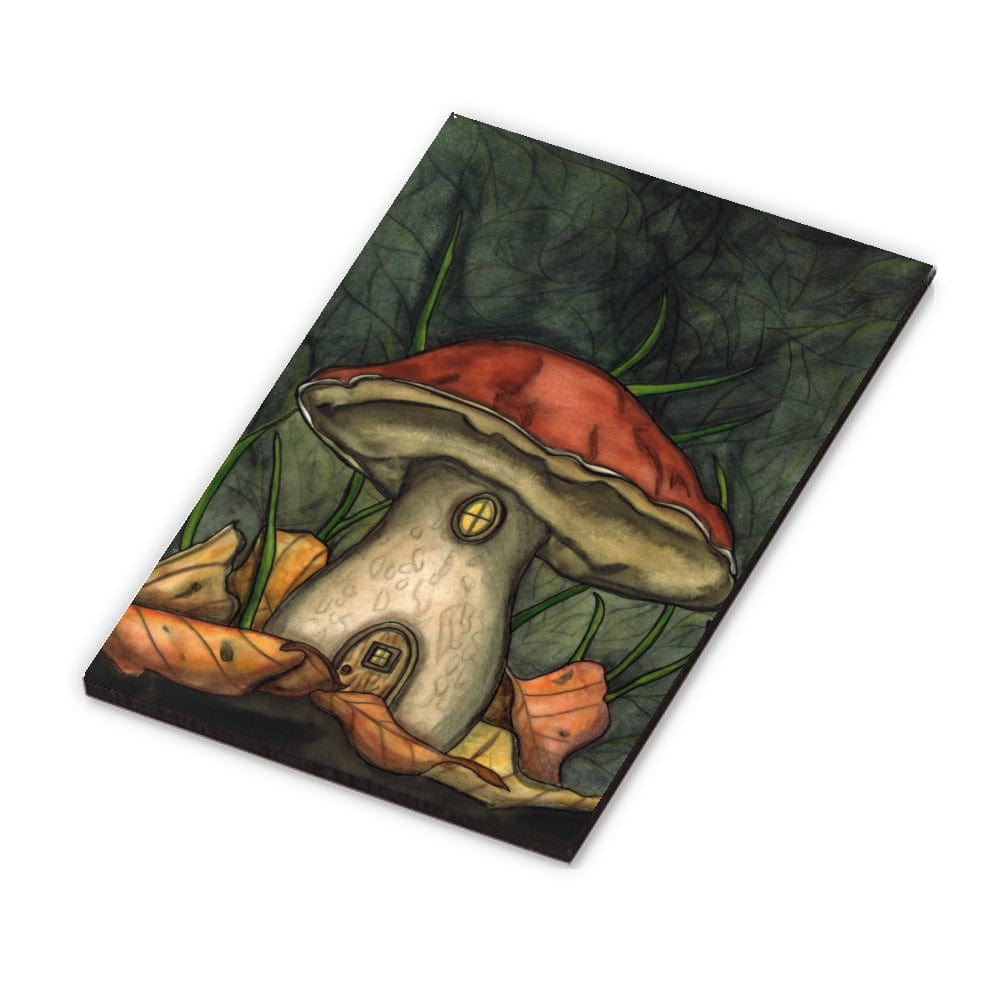 PinkPolish Design Magnets "Autumn Mushroom Hideout" Wood Refrigerator Magnet