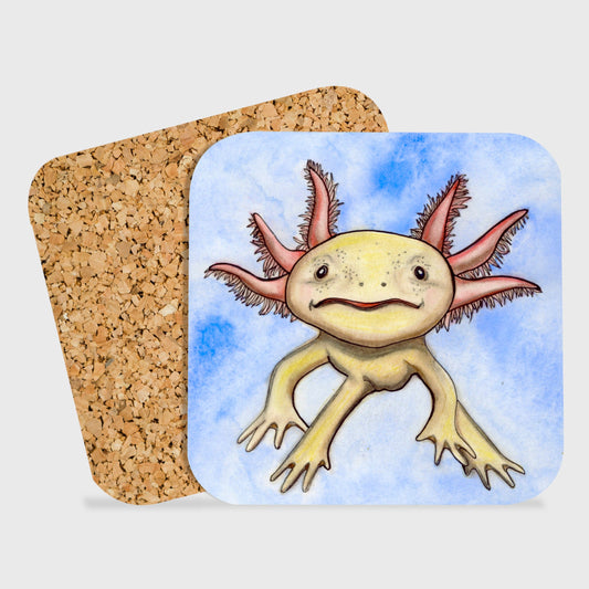 PinkPolish Design Coasters "Axolotl Cutie" Drink Coaster