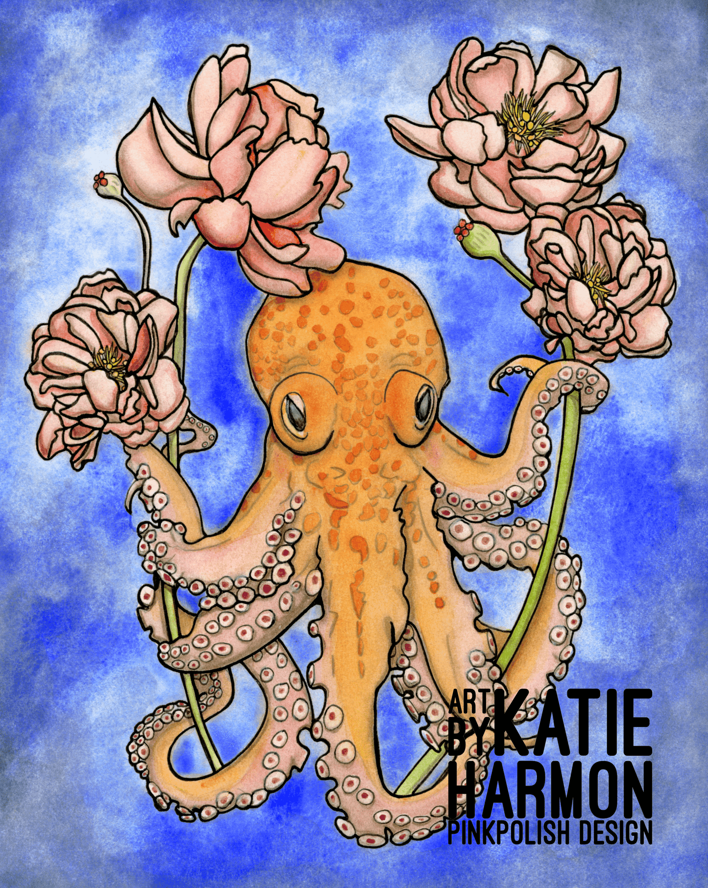 PinkPolish Design Art Prints "Be Mine" Watercolor Painting: Art Print