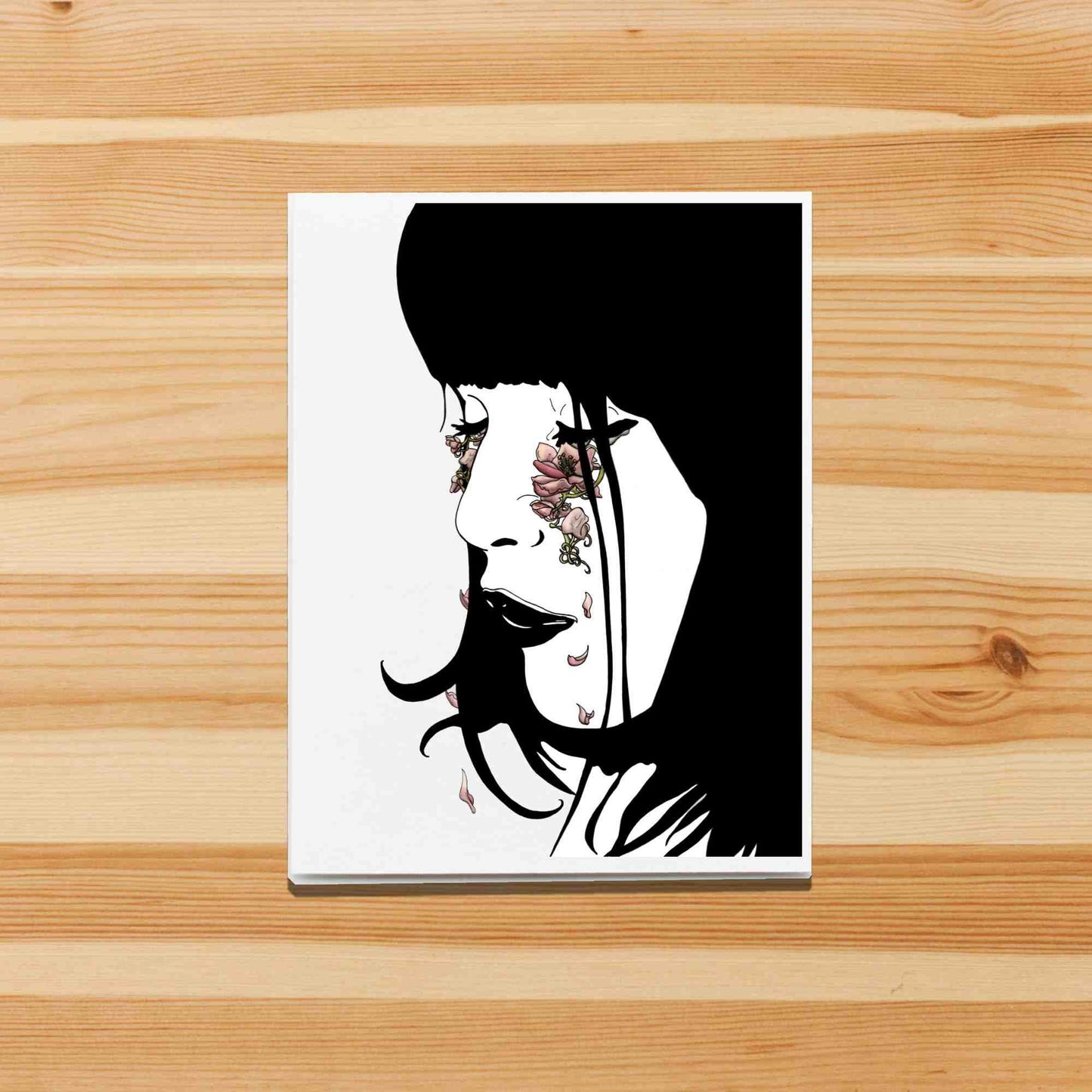 PinkPolish Design Note Cards "Beautiful Tears" Handmade Notecard
