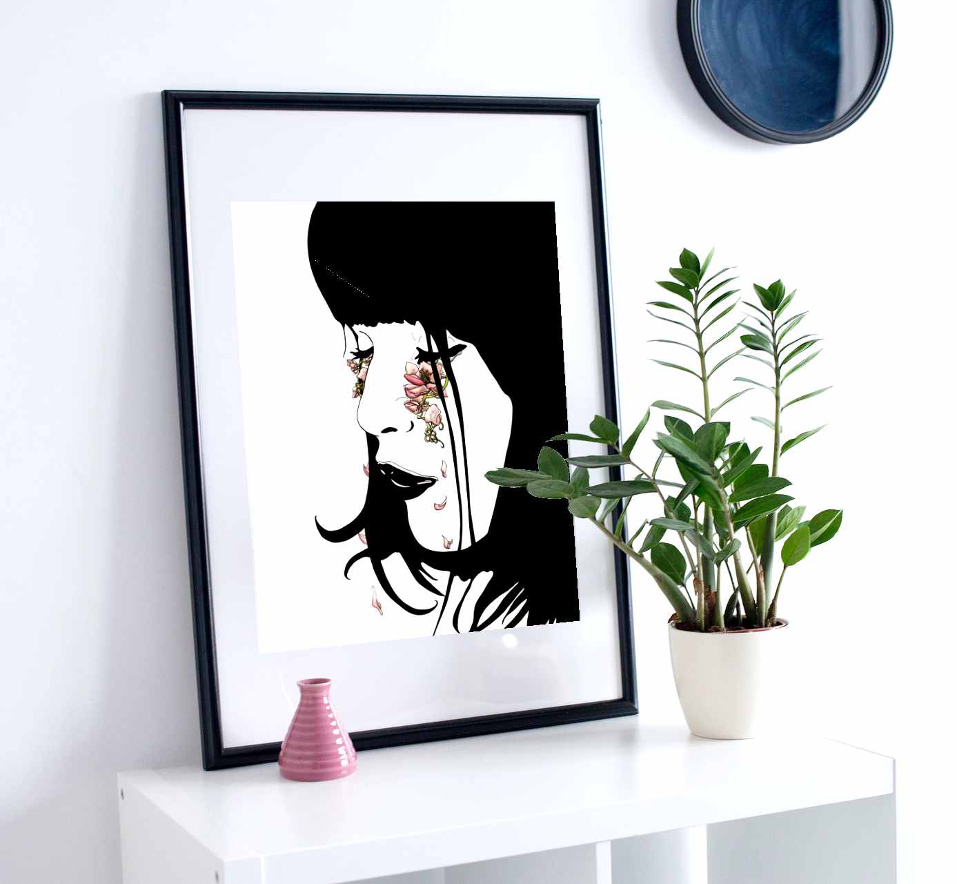 PinkPolish Design Art Prints "Beautiful Tears" Ink Drawing: Art Print