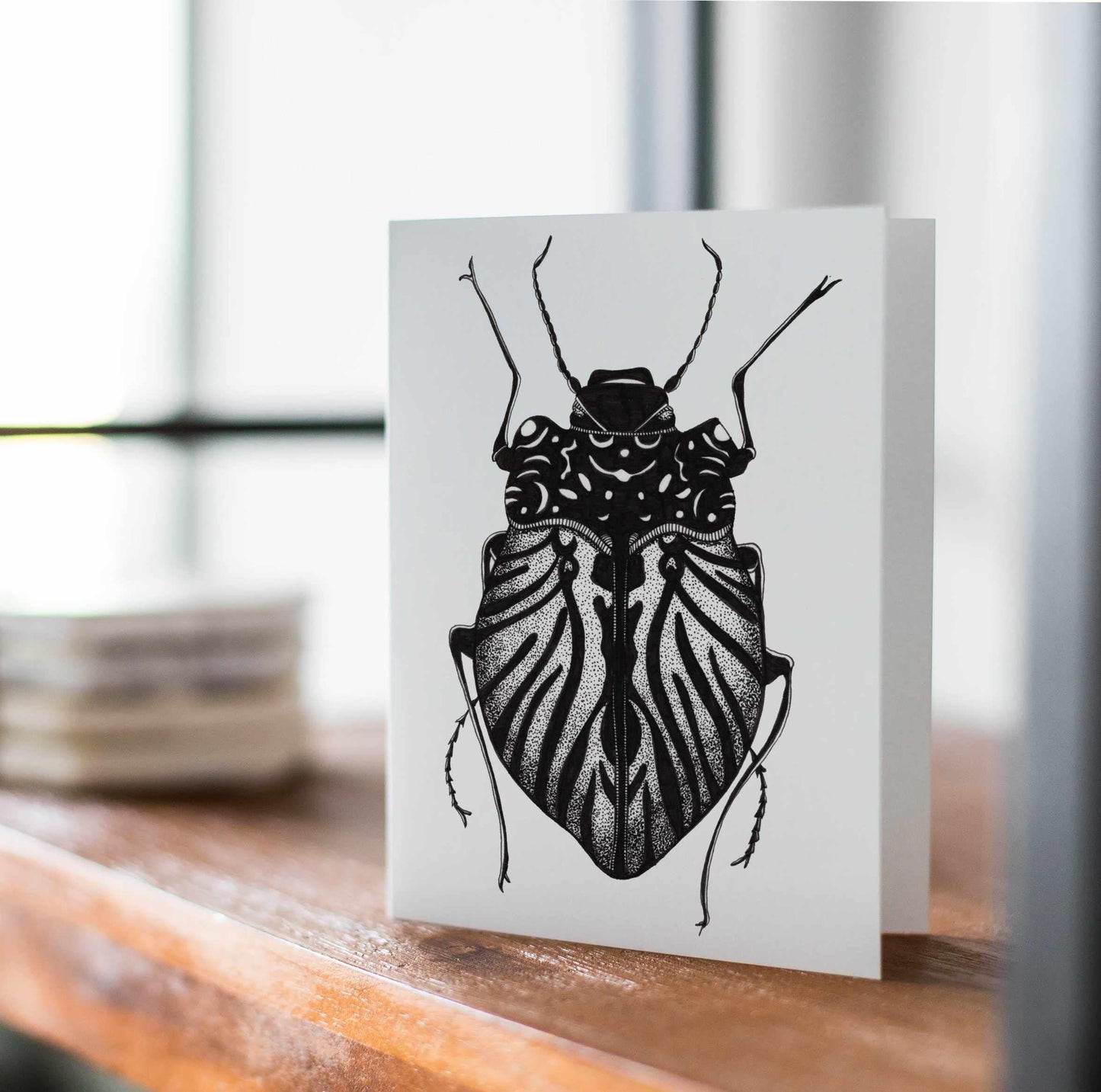 PinkPolish Design Note Cards "Beetle Inspiration" Handmade Notecard