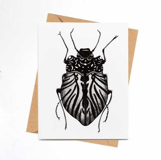 PinkPolish Design Note Cards "Beetle Inspiration" Handmade Notecard