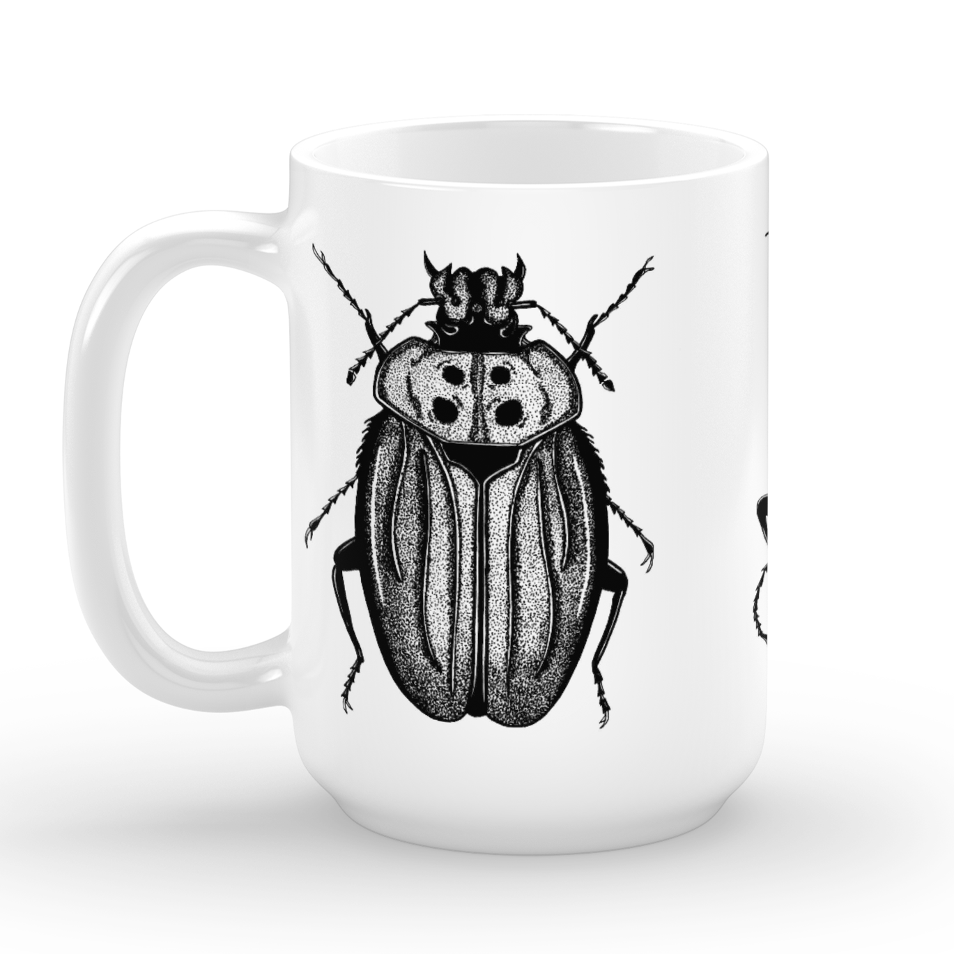 PinkPolish Design Coasters "Beetles" 15oz Mug