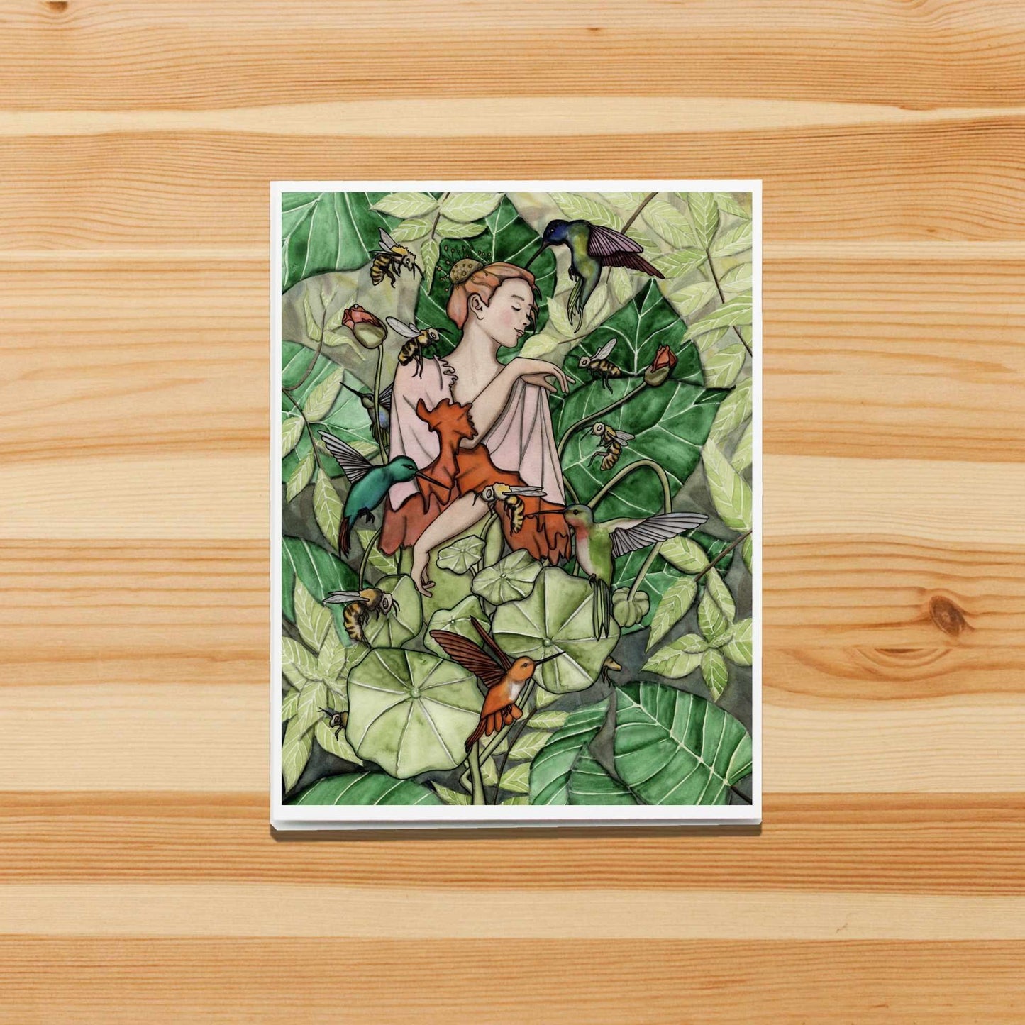 PinkPolish Design Note Cards "Bloom" Handmade Notecard