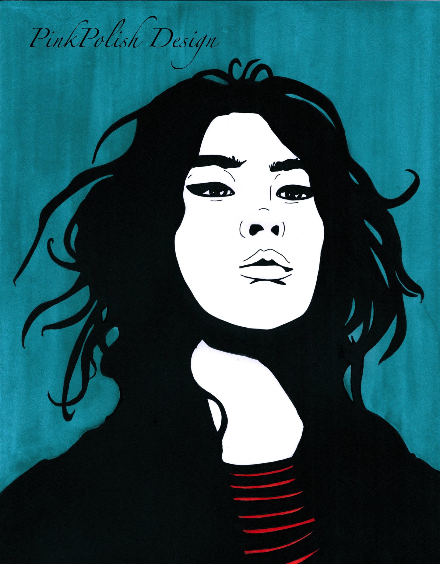 PinkPolish Design Art Prints "Bold"  Watercolor Painting: Art Print