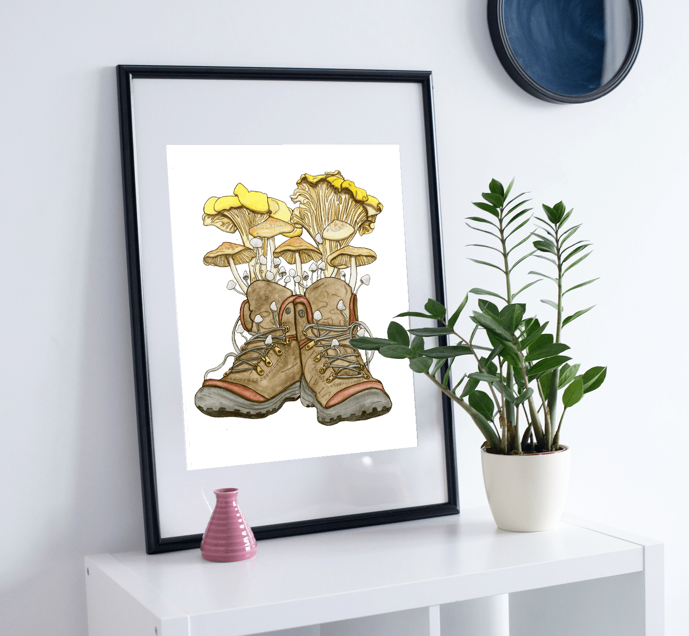 PinkPolish Design Art Prints 11x14 "Bountiful Boots" Watercolor Painting: Art Print