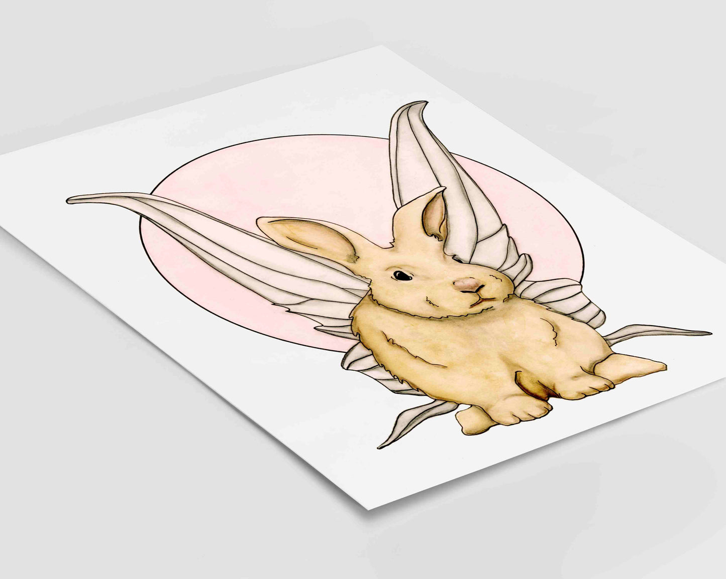 PinkPolish Design Art Prints "Bunny Fae" Watercolor Painting: Art Print