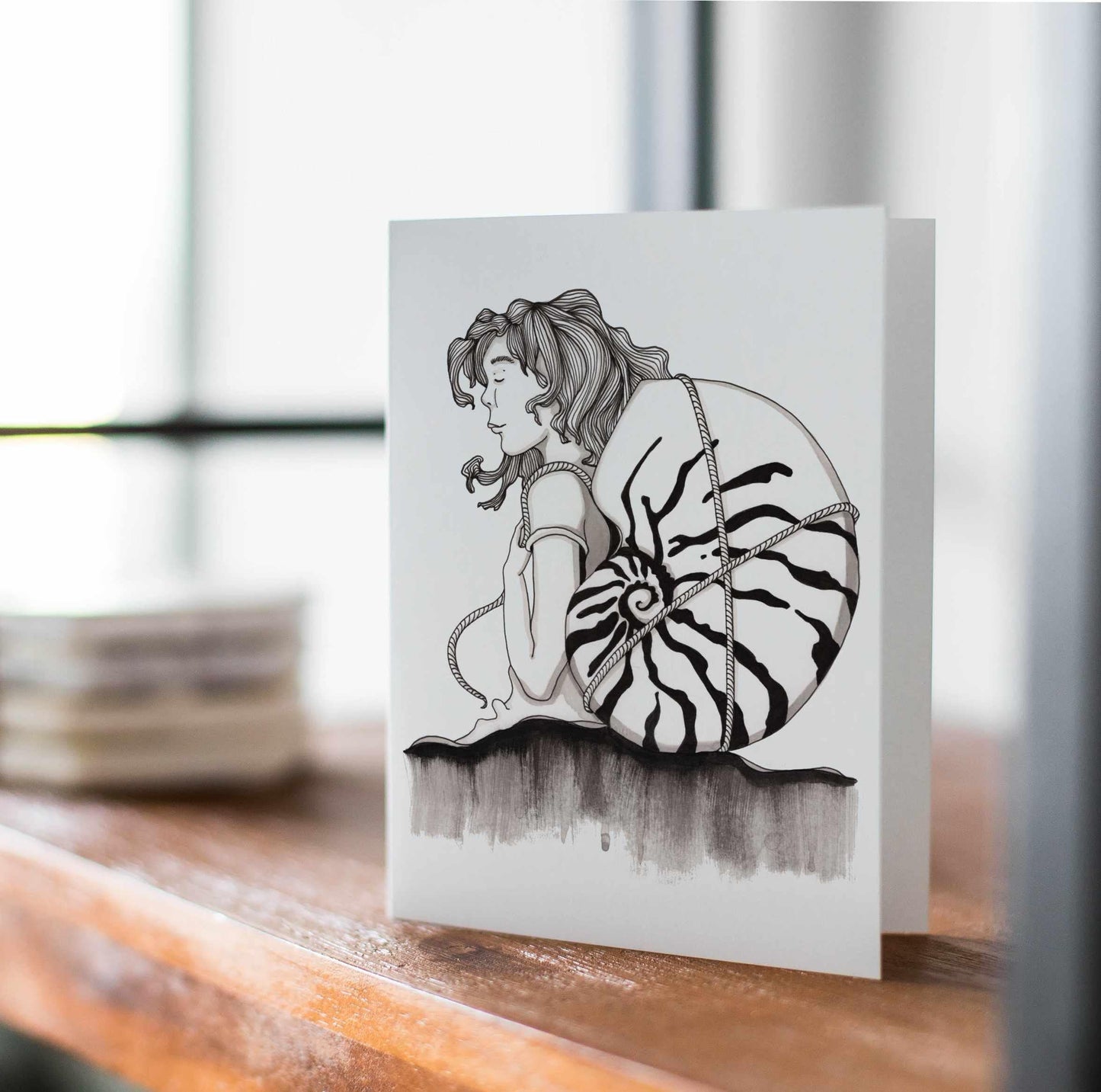 PinkPolish Design Note Cards "Carry On" Handmade Notecard