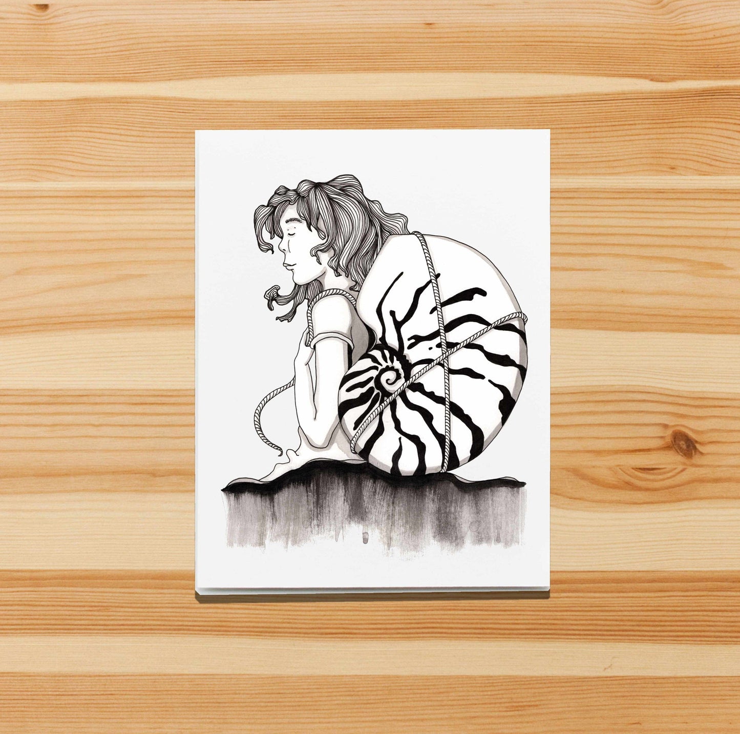 PinkPolish Design Note Cards "Carry On" Handmade Notecard