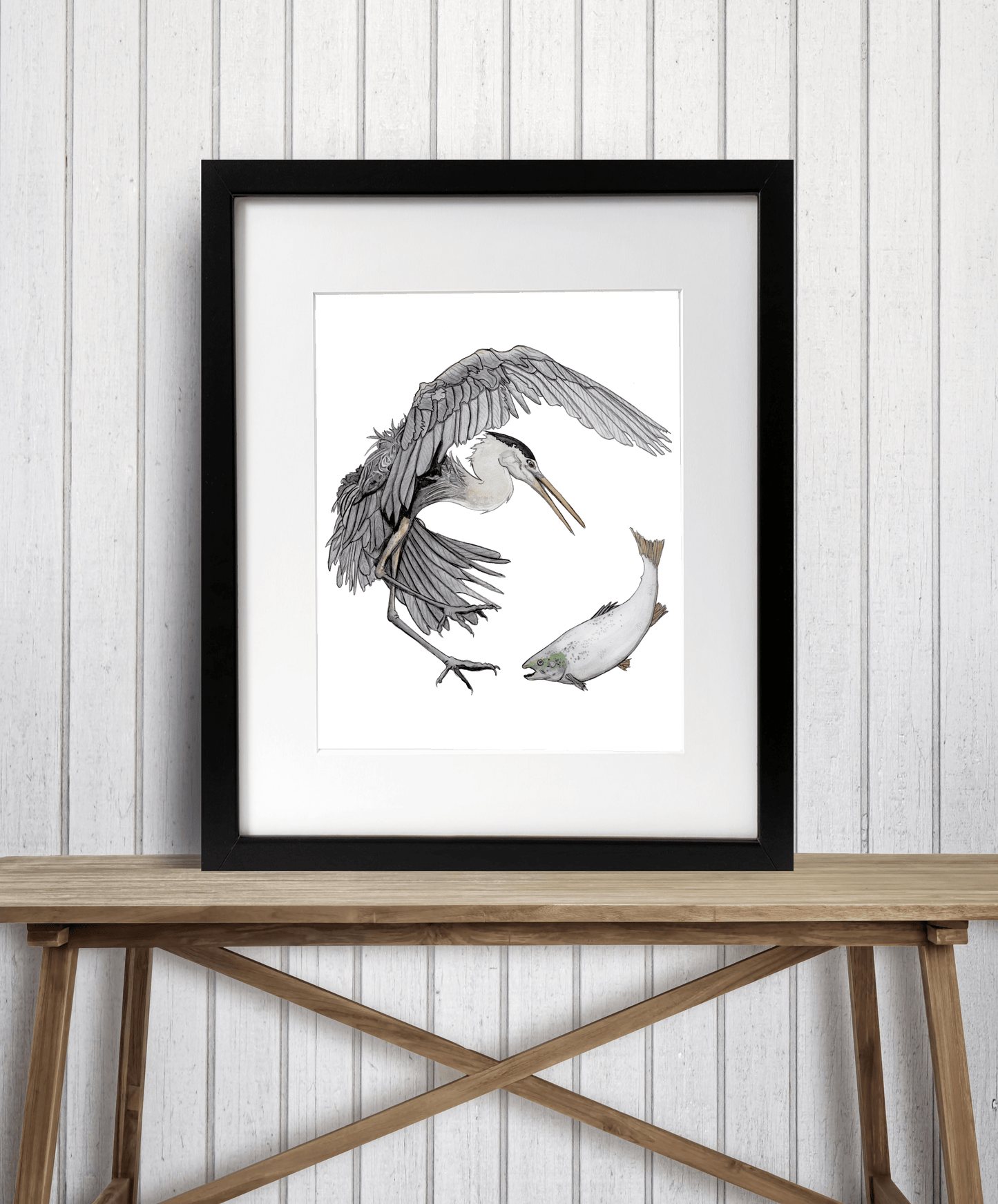 PinkPolish Design Art Prints "Catch & Release" Watercolor Painting: Art Print
