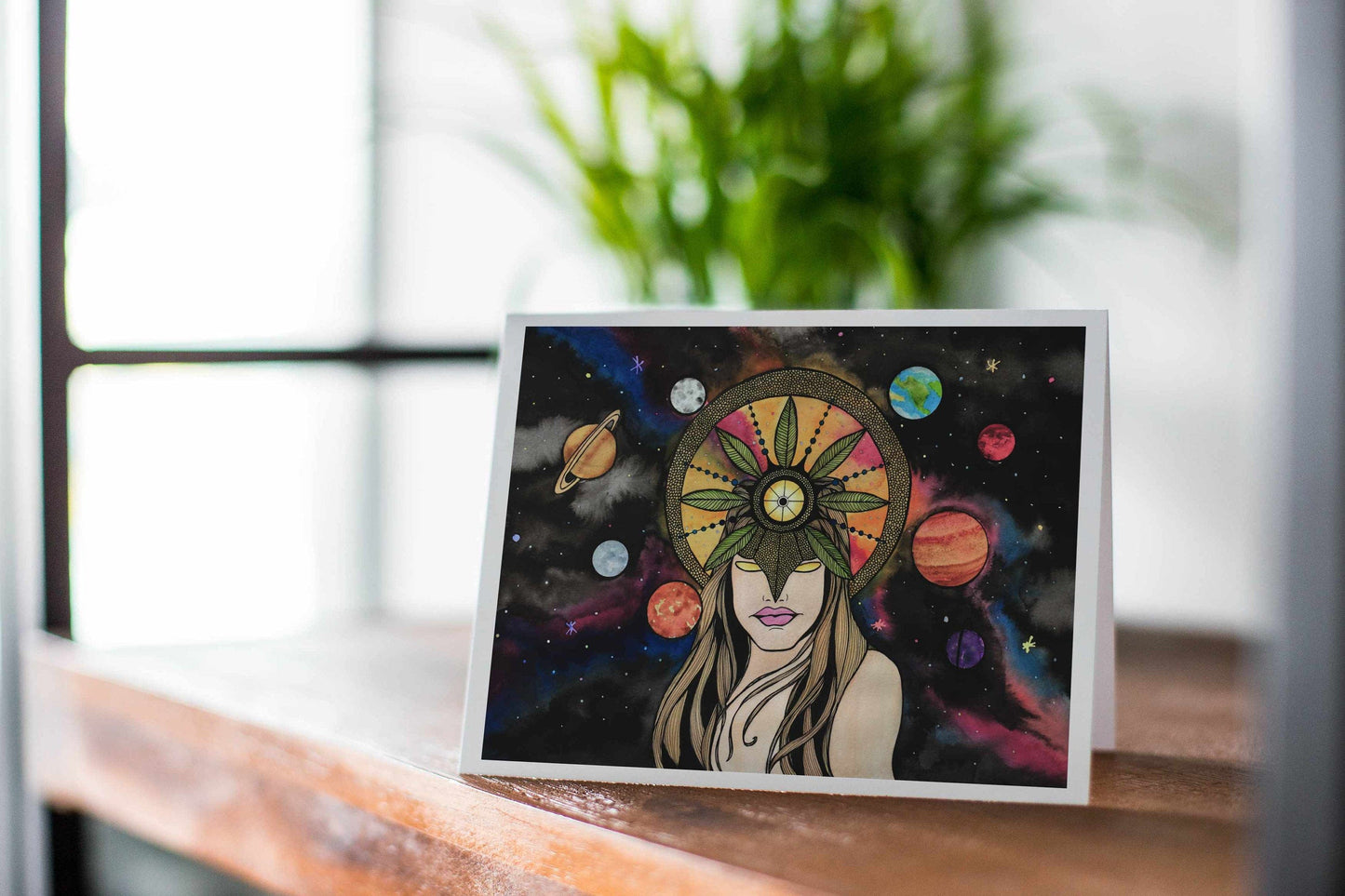 PinkPolish Design Note Cards "Celestial" Handmade Notecard