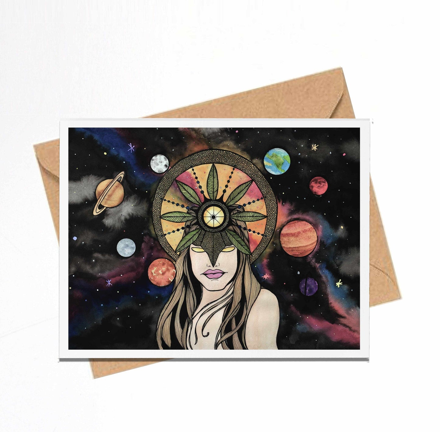 PinkPolish Design Note Cards "Celestial" Handmade Notecard