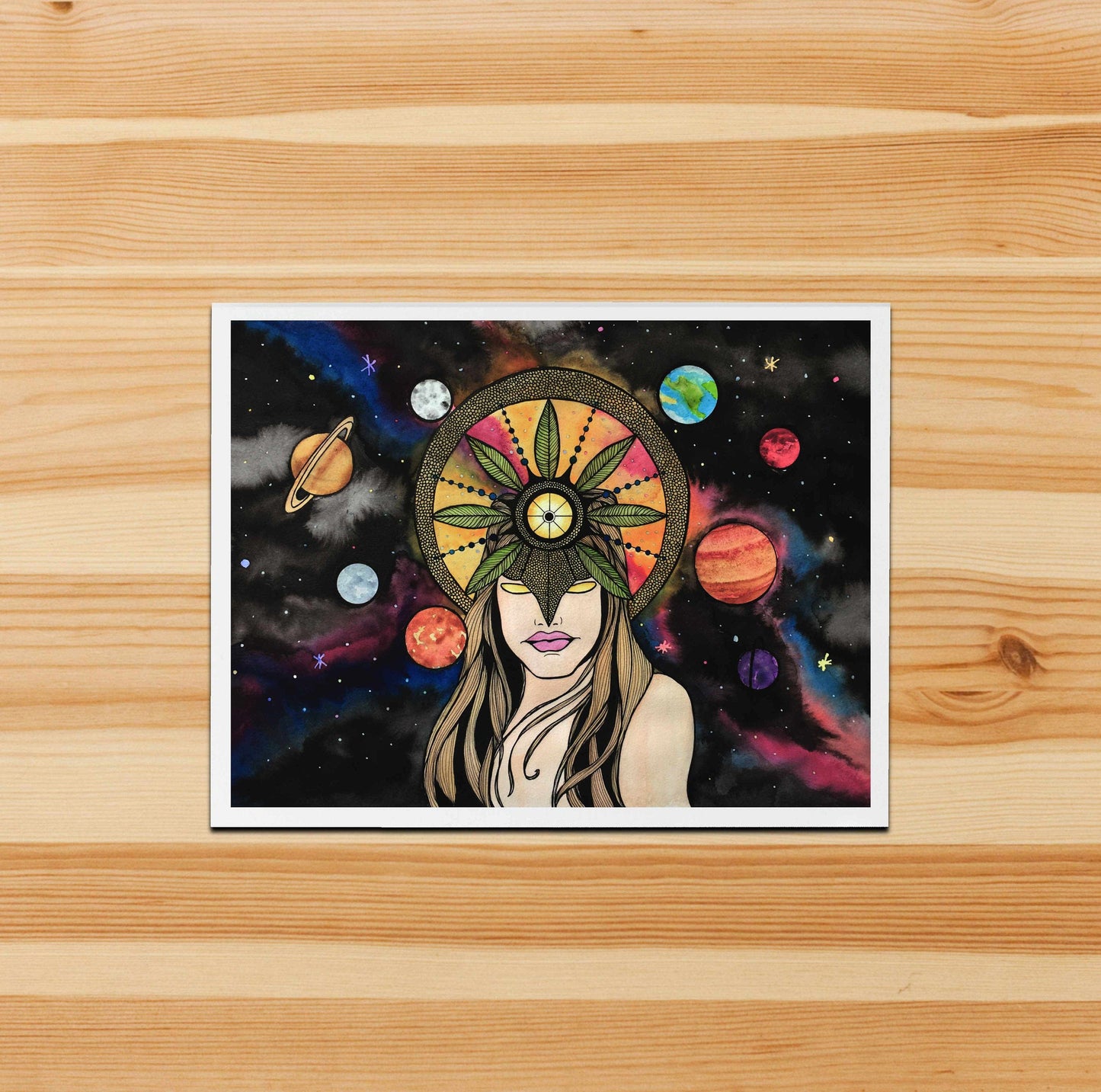 PinkPolish Design Note Cards "Celestial" Handmade Notecard