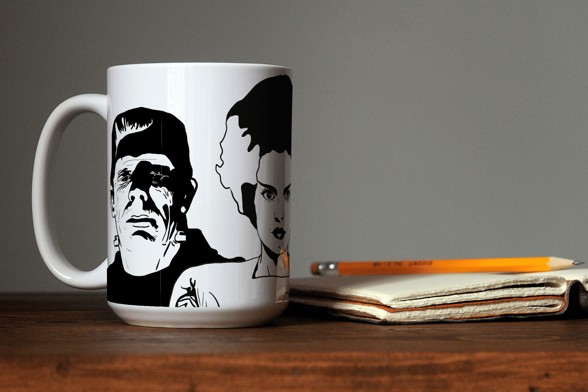 PinkPolish Design Coasters "Classic Movie Monsters" 15oz Mug