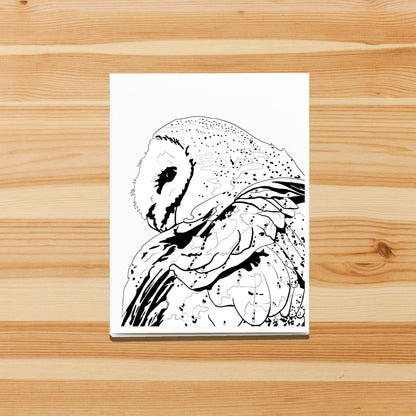 PinkPolish Design Note Cards "Constellation Owl" Handmade Notecard