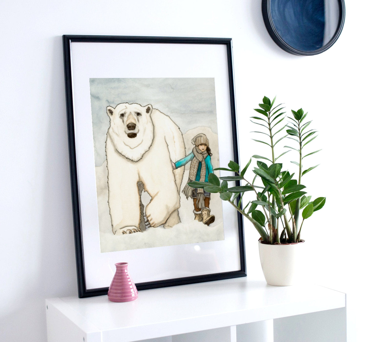 PinkPolish Design Art Prints 11"x14" "Cool Friends" Watercolor Painting: Art Print