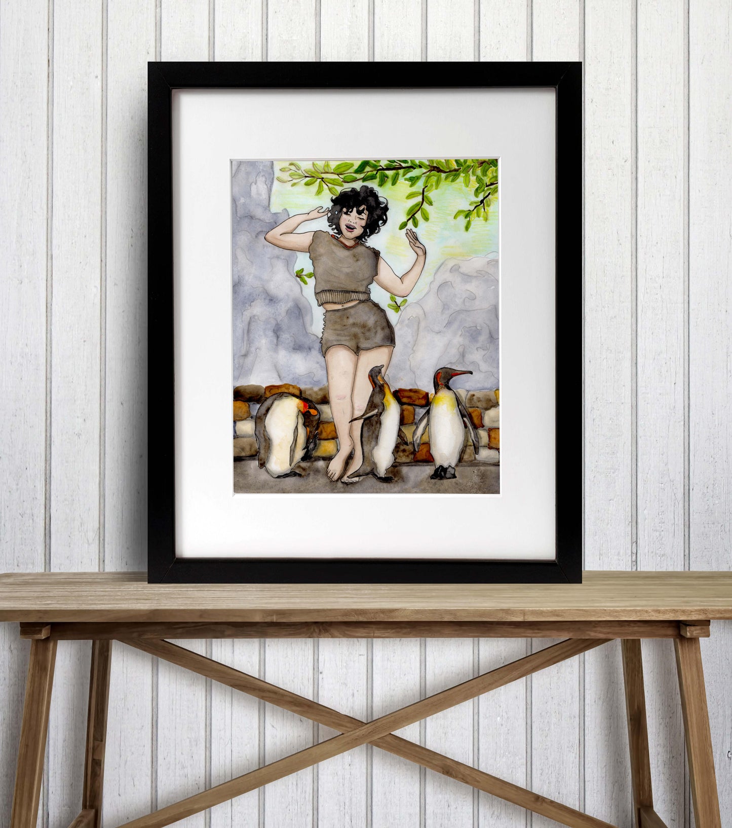 PinkPolish Design Art Prints "Cool It" Watercolor Painting: Art Print