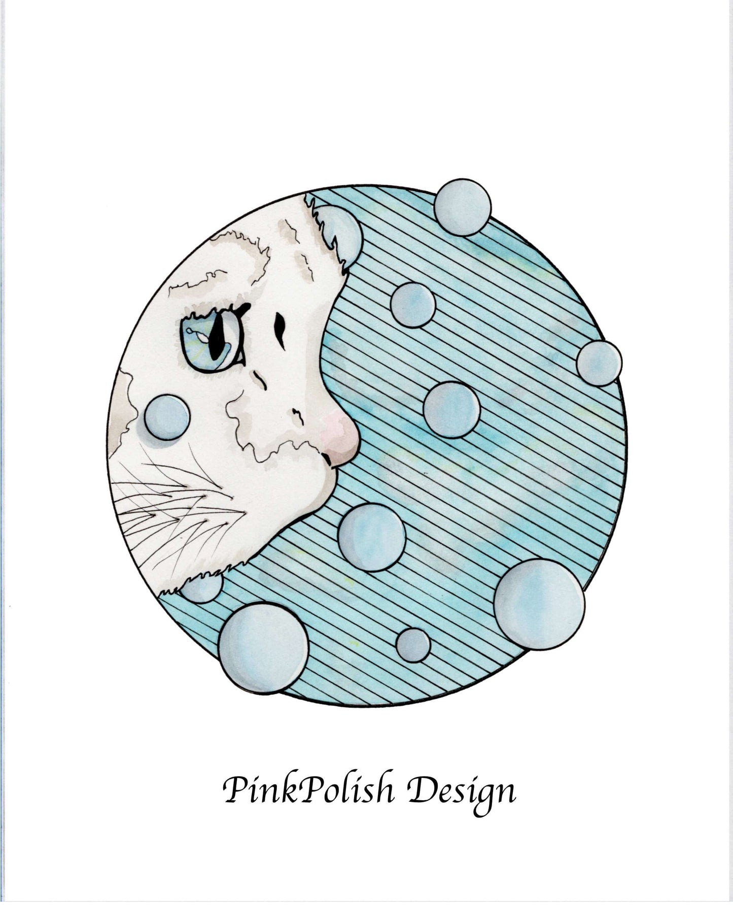 PinkPolish Design Art Prints "Curiosity" Watercolor Painting: Art Print