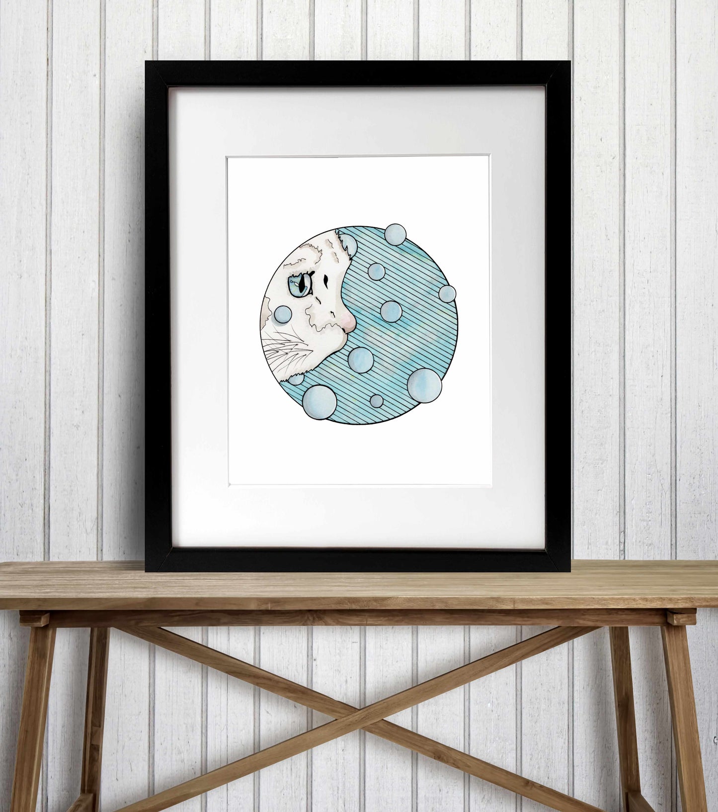 PinkPolish Design Art Prints "Curiosity" Watercolor Painting: Art Print