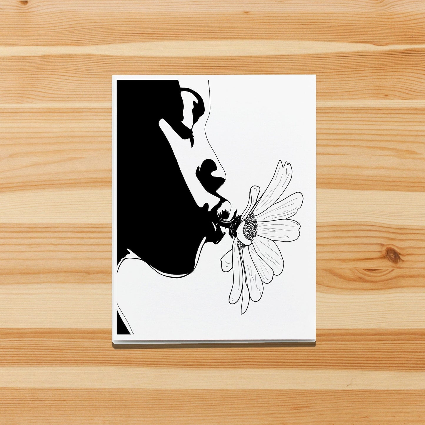 PinkPolish Design Note Cards "Daisy" Handmade Notecard