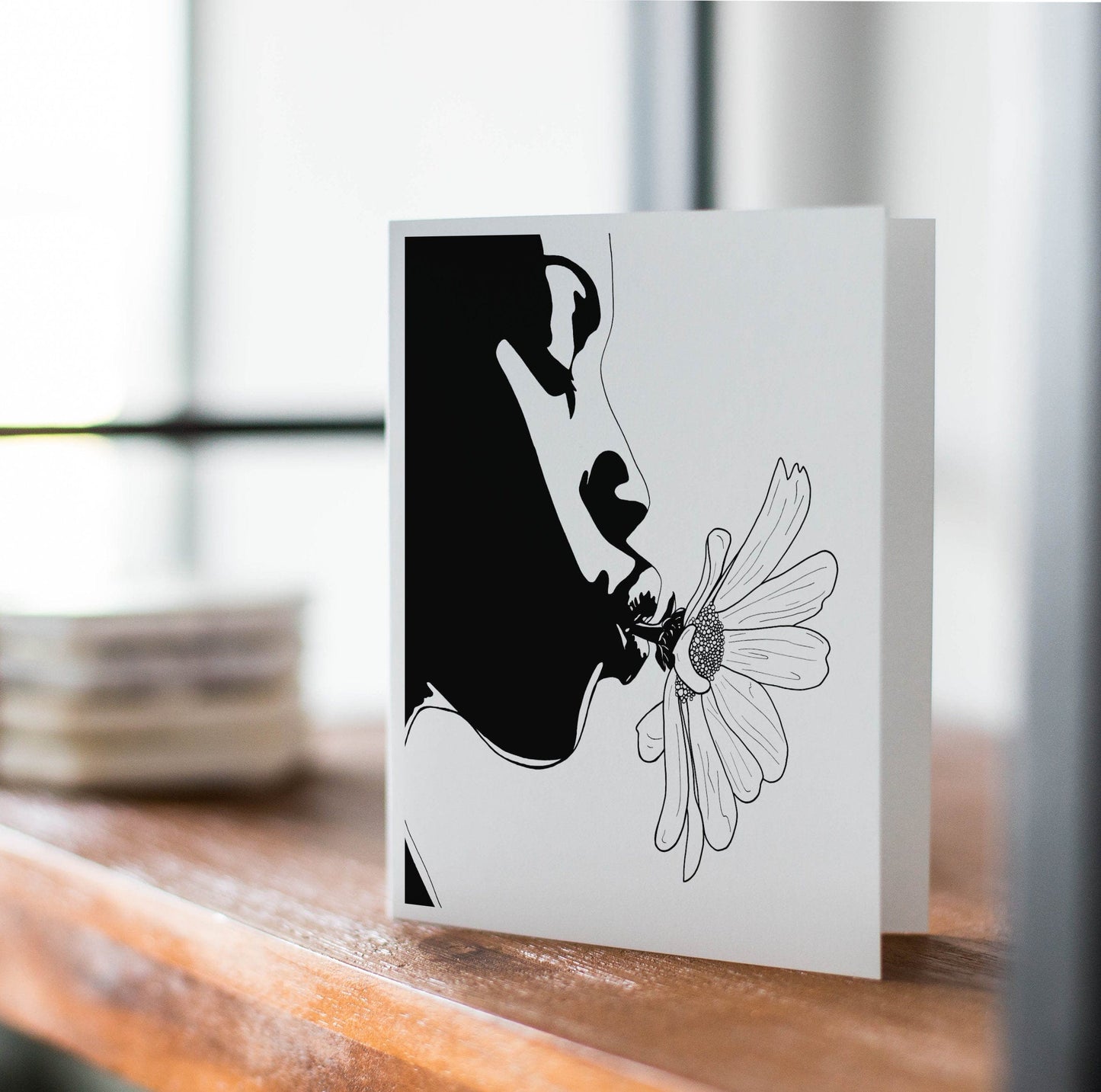 PinkPolish Design Note Cards "Daisy" Handmade Notecard