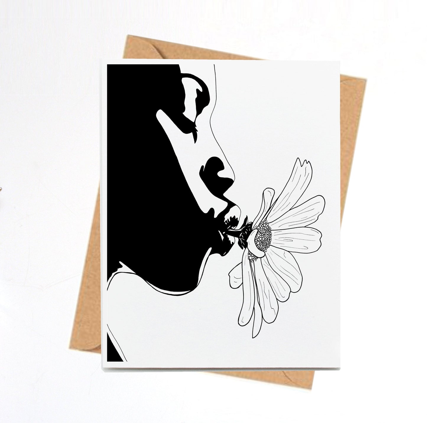 PinkPolish Design Note Cards "Daisy" Handmade Notecard