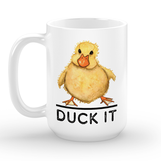 PinkPolish Design Coasters "Duck It" 15oz Mug