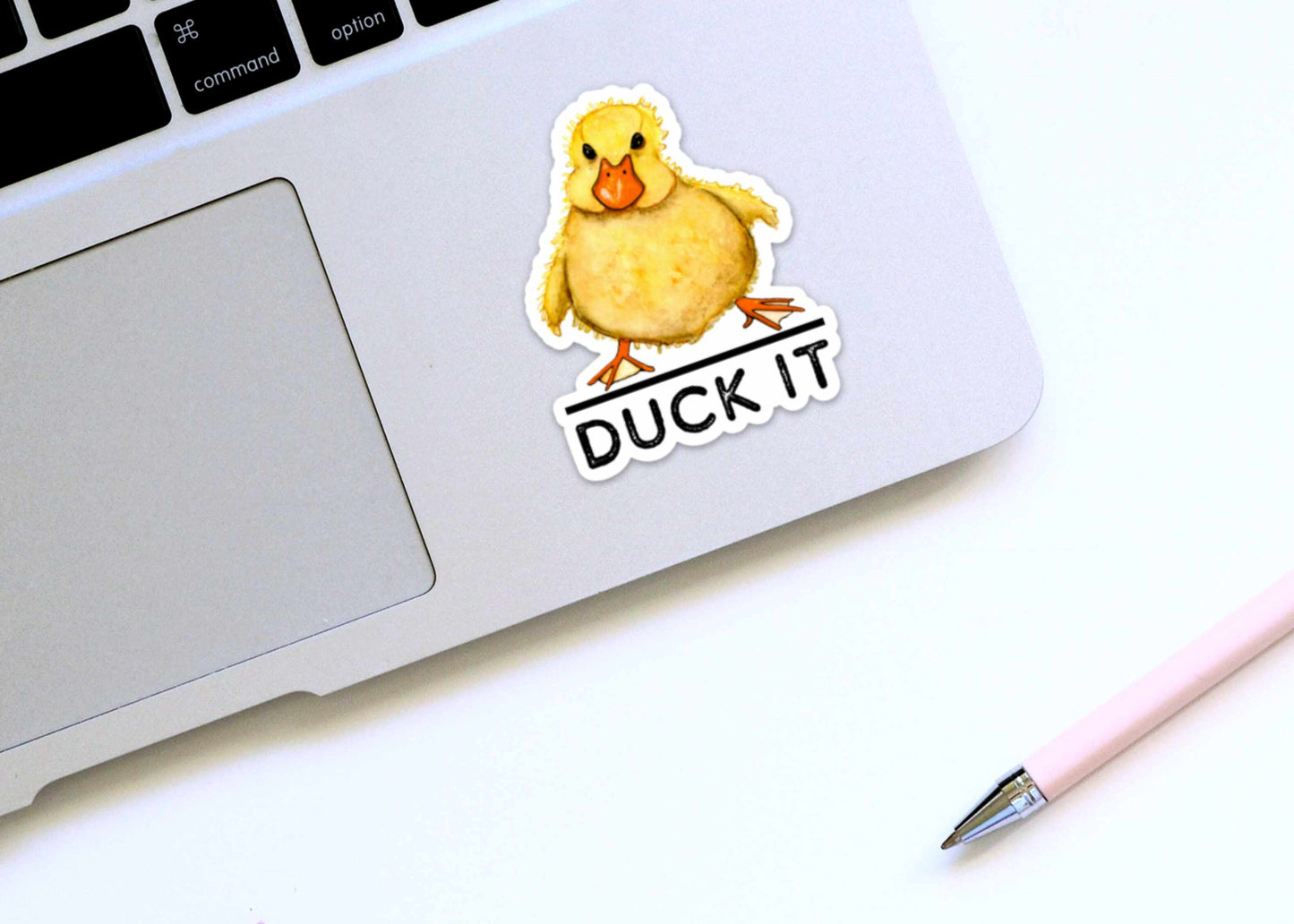 PinkPolish Design Stickers "Duck It" Vinyl Die Cut Sticker