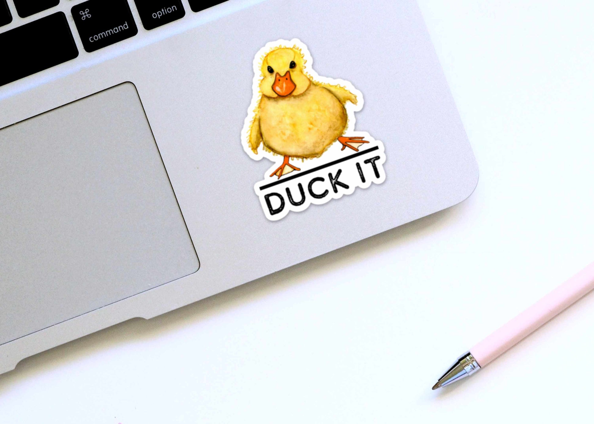 PinkPolish Design Stickers "Duck It" Vinyl Die Cut Sticker