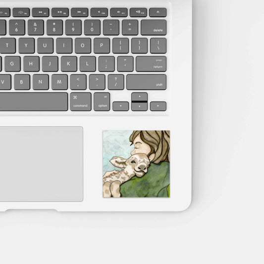 PinkPolish Design Stickers "Farm Hugs"  Vinyl Square Sticker