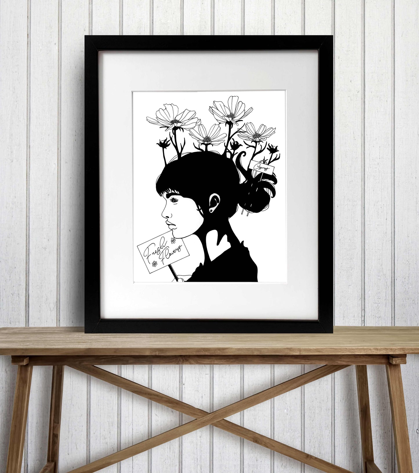 PinkPolish Design Art Prints "Farm" Ink Drawing: Art Print
