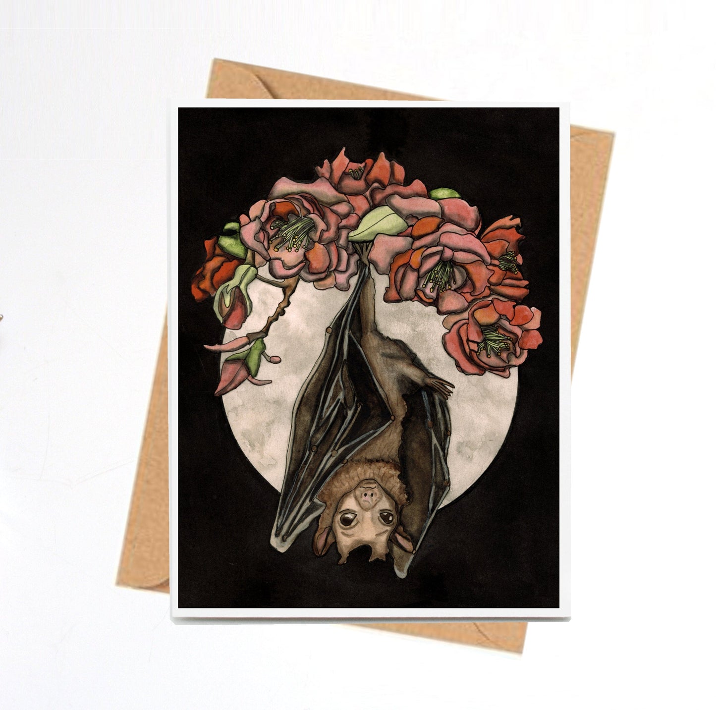 PinkPolish Design Note Cards "Feeling Batty" Handmade Notecard
