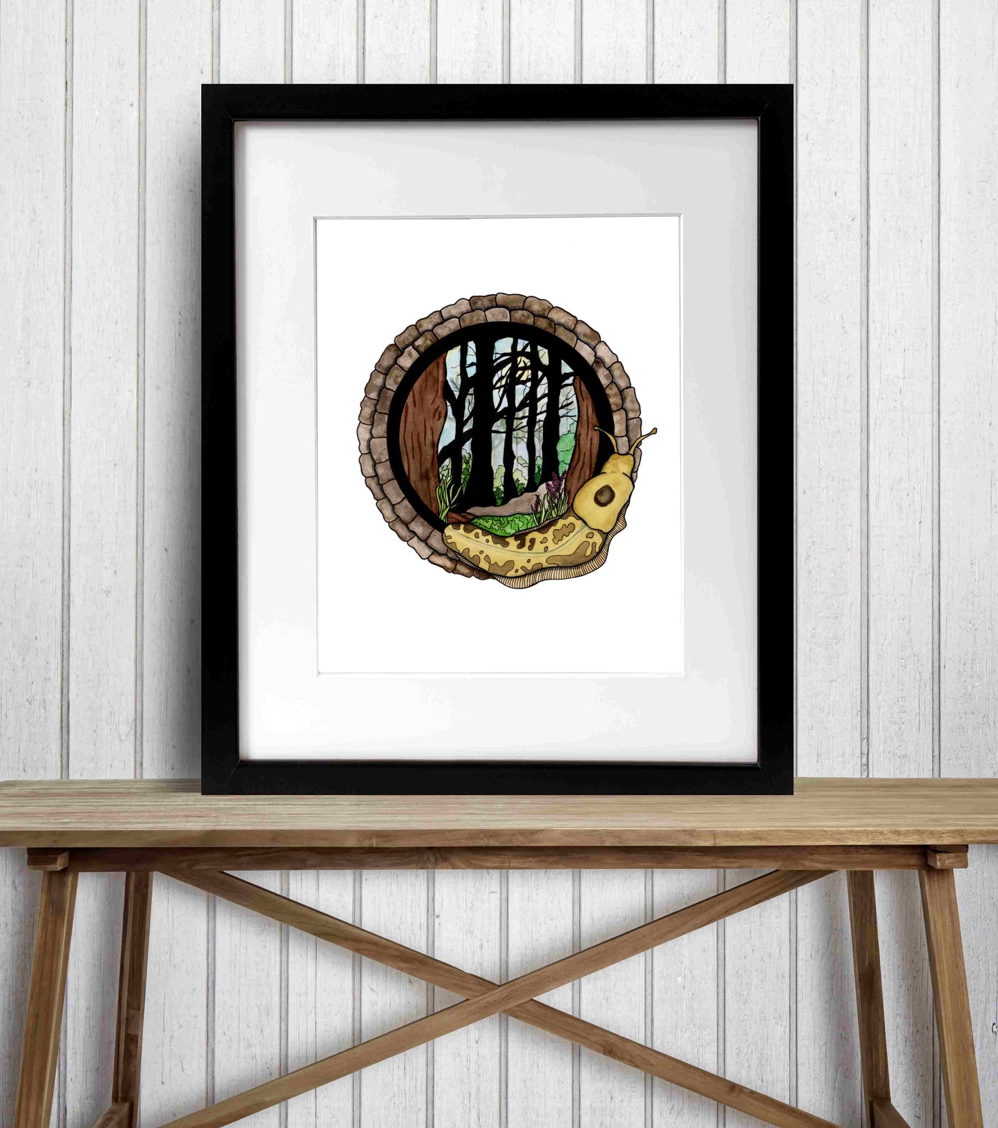 PinkPolish Design Art Prints "Feeling Sluggish in the PNW" Watercolor Painting: Art Print