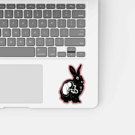 PinkPolish Design Stickers "Fertility Bunny" Vinyl Die Cut Sticker