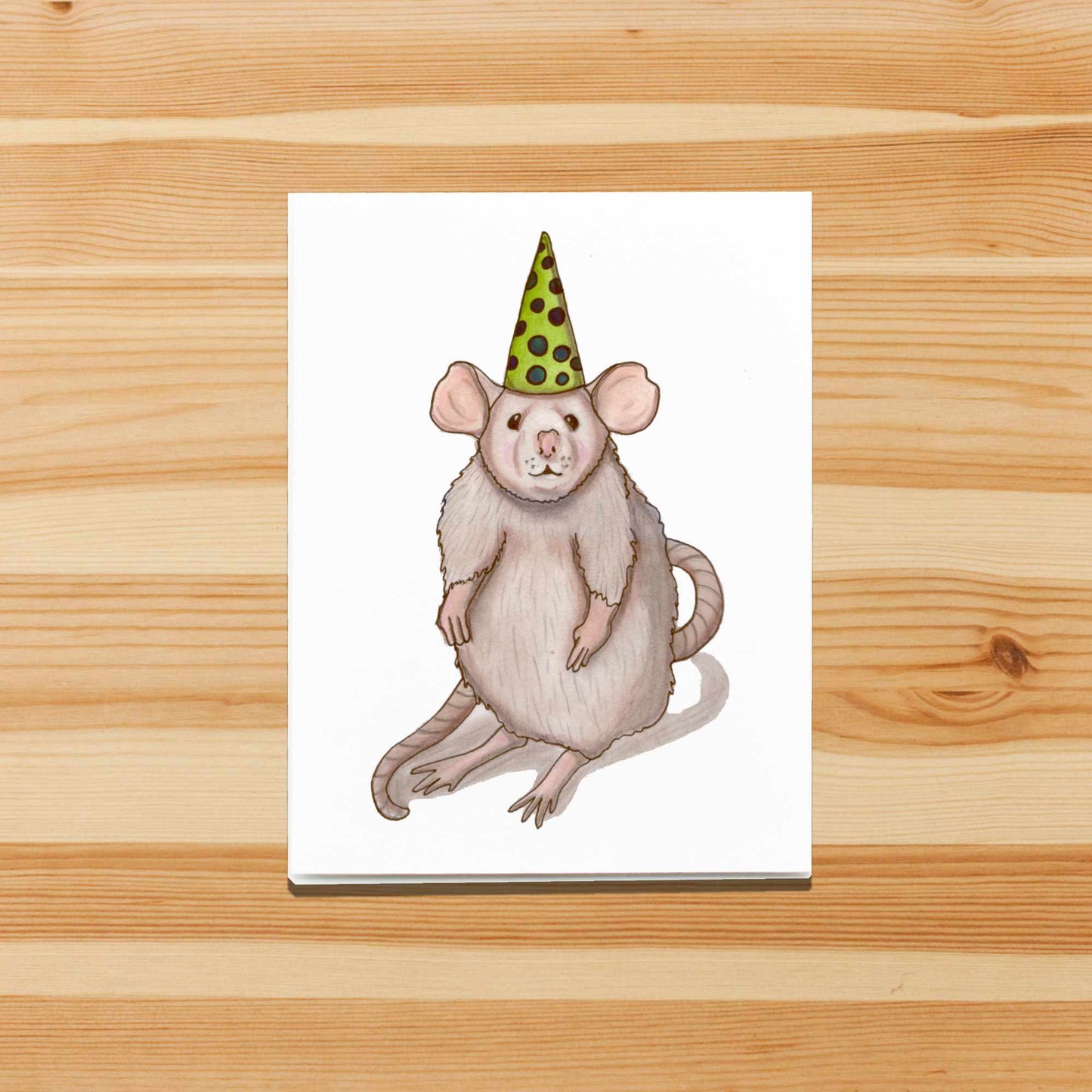 PinkPolish Design Note Cards "Field Mouse Celebration" Handmade Notecard