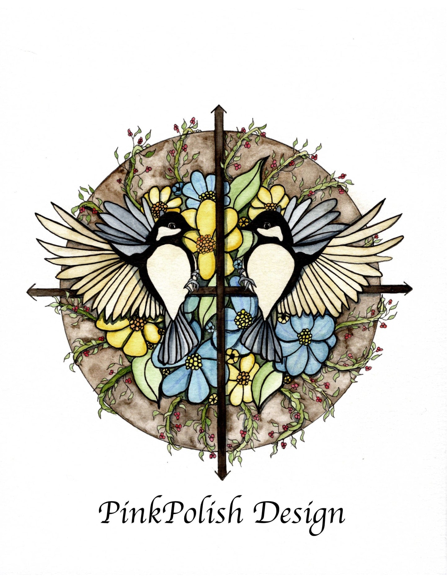PinkPolish Design Art Prints "Finding Direction" Watercolor Painting: Art Print