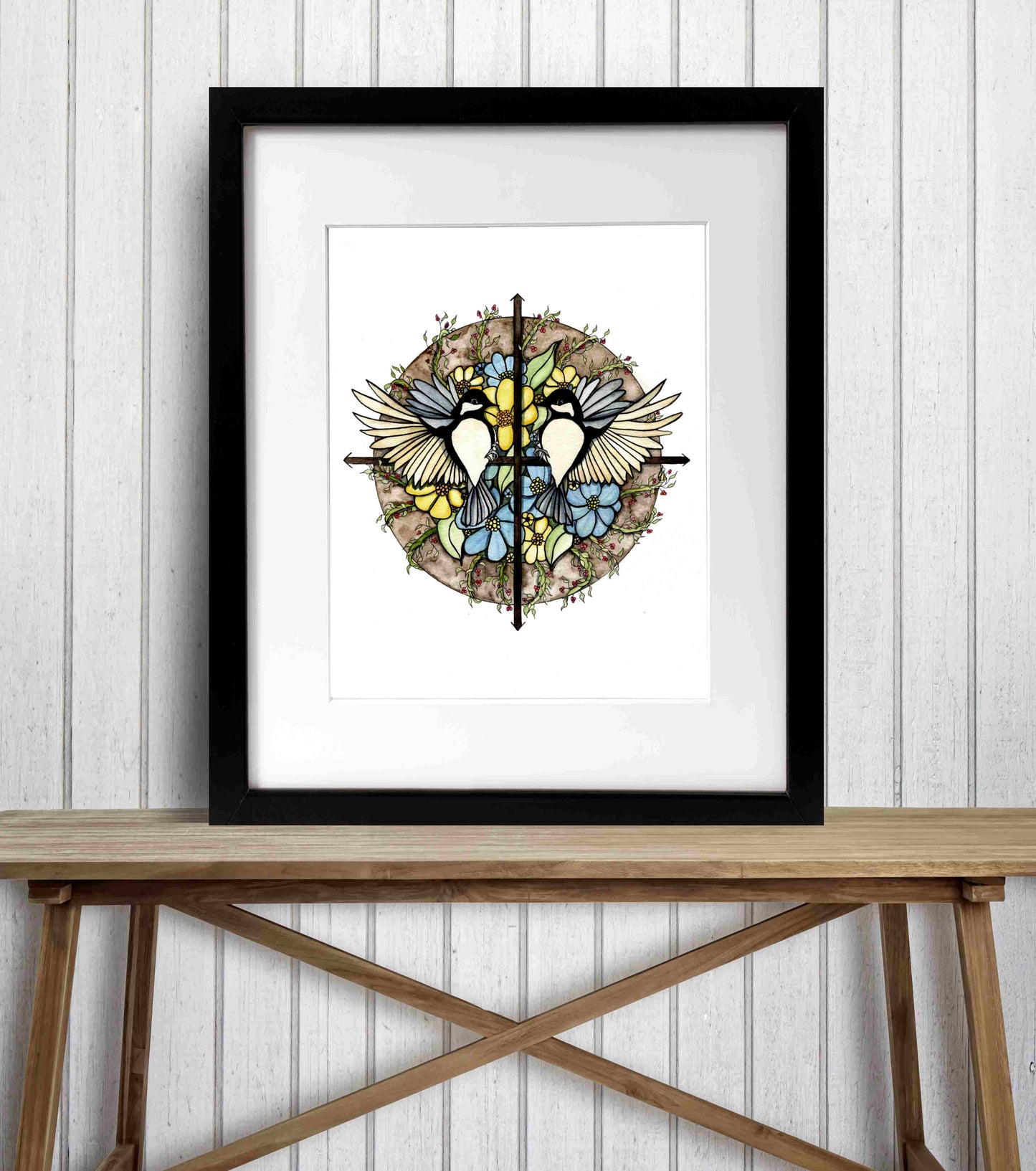 PinkPolish Design Art Prints "Finding Direction" Watercolor Painting: Art Print