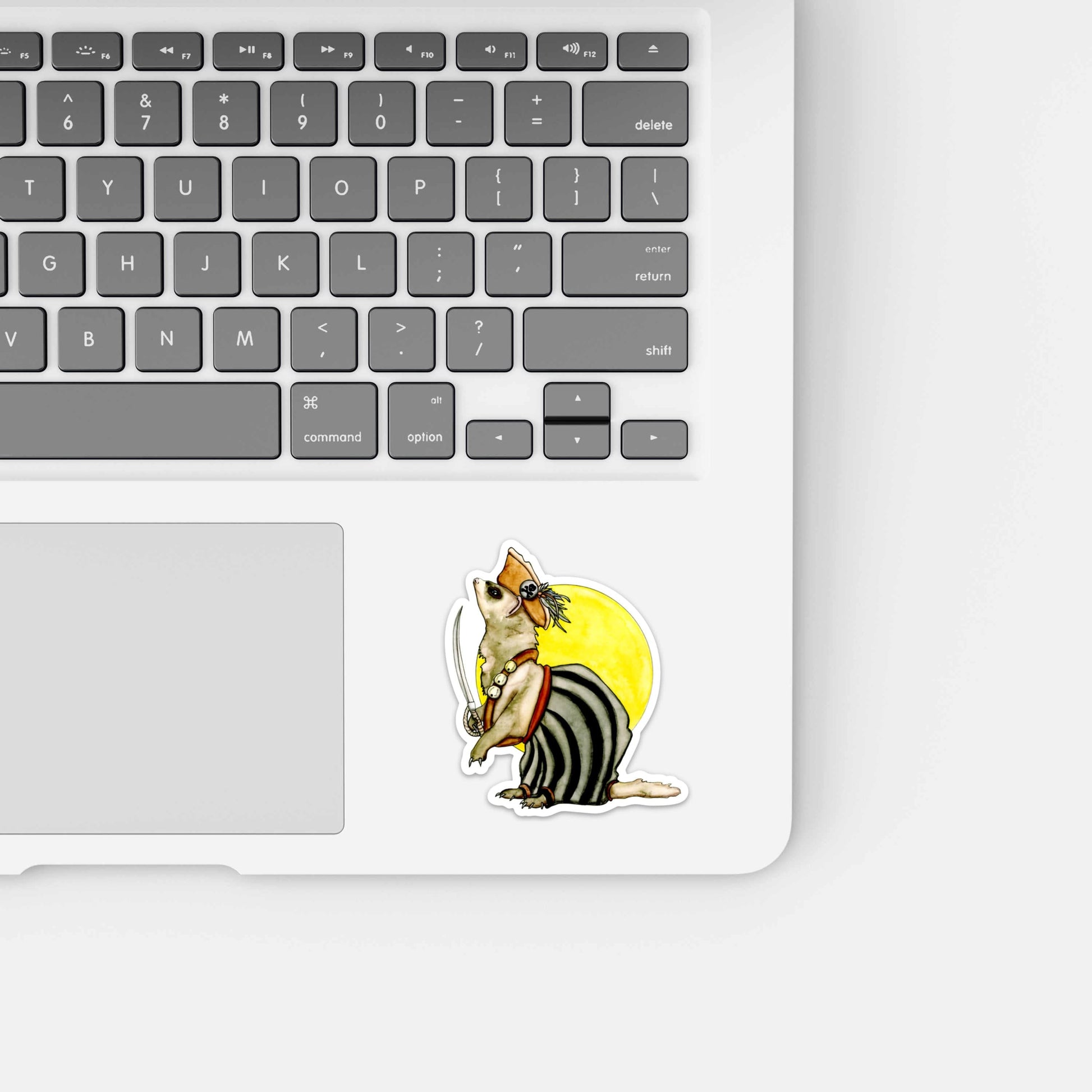 PinkPolish Design Stickers "First Mate Ferret" Vinyl Die Cut Sticker