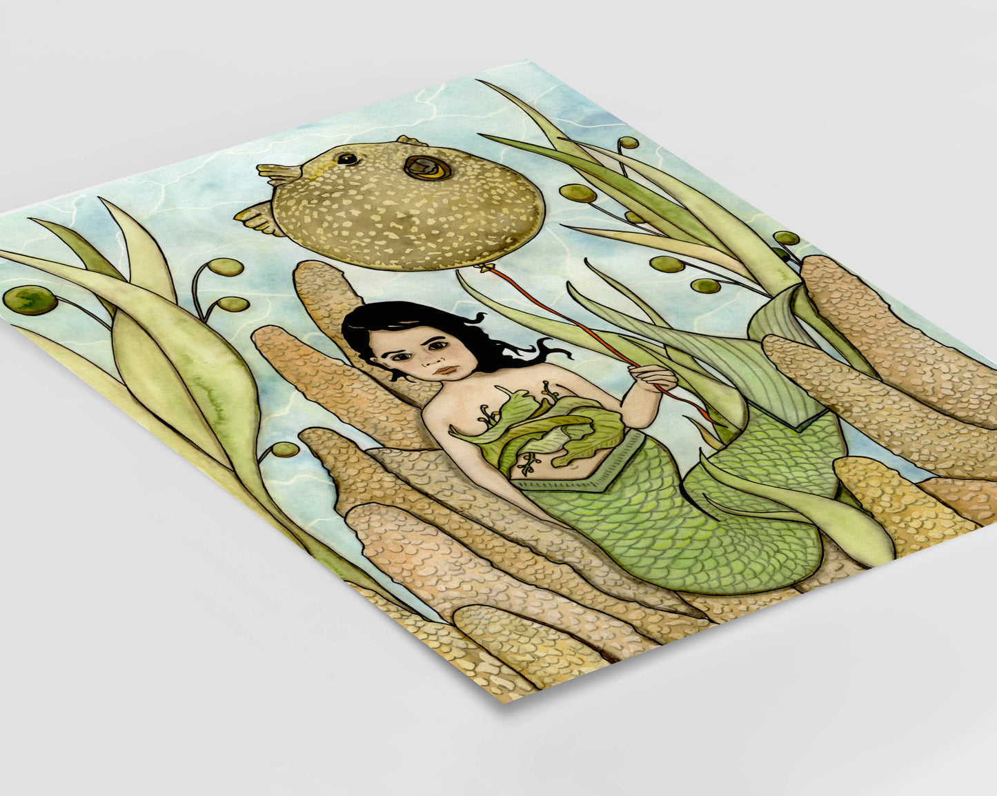 PinkPolish Design Art Prints "Float" Watercolor Painting: Art Print